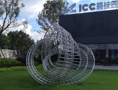 ICC碧桂园三龙汇异型钢结构雕塑