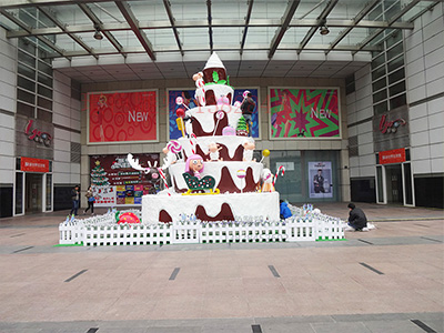 武汉•新世界商业广场美陈景观雕塑(图1)