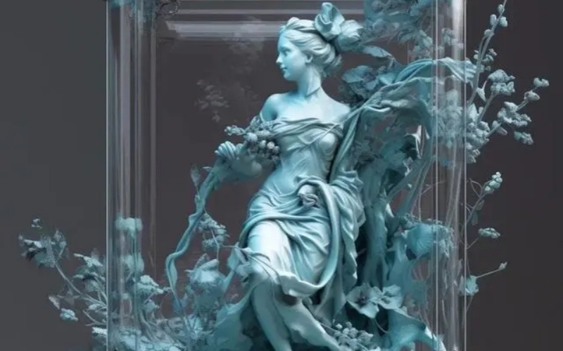 人类和计算机AI的独特协作——意大利雕塑家马乔的数字雕塑作品(图2)