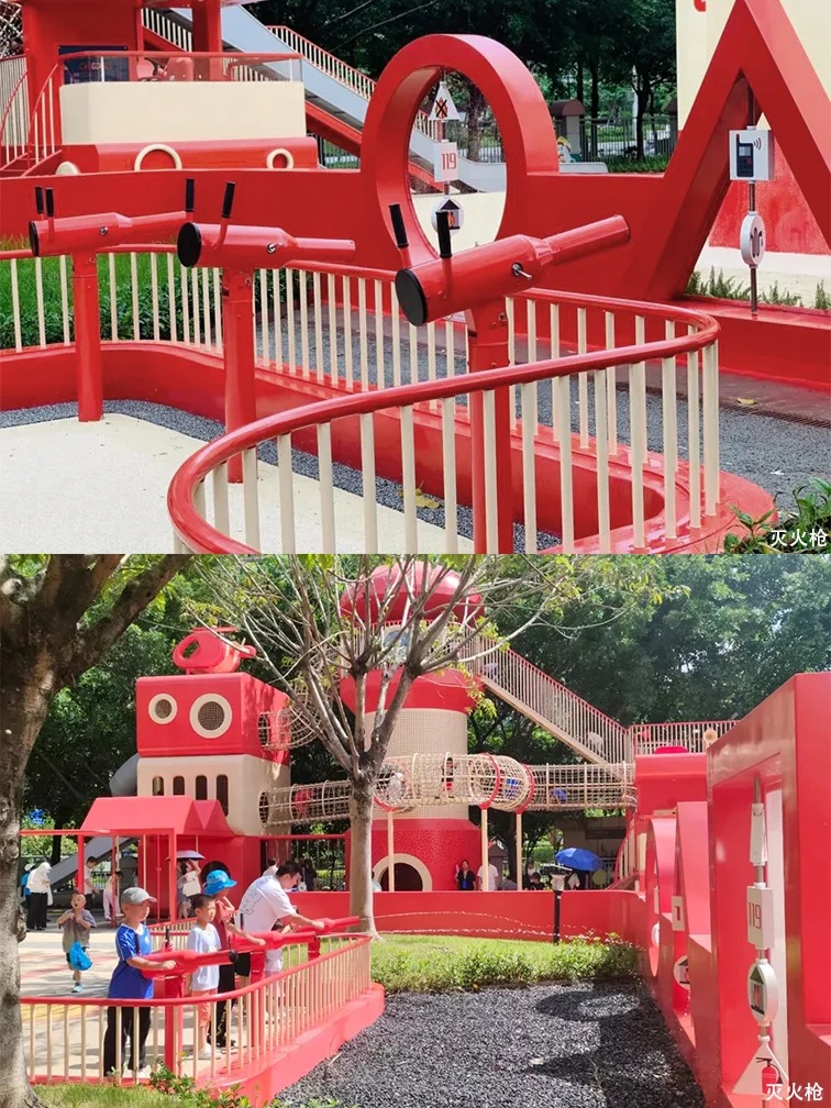 广州璟色雕塑 - 小小消防员消防主题乐园非标游乐滑梯定制案例(图3) 广州璟色雕塑 - 小小消防员消防主题乐园非标游乐滑梯定制案例(图3)