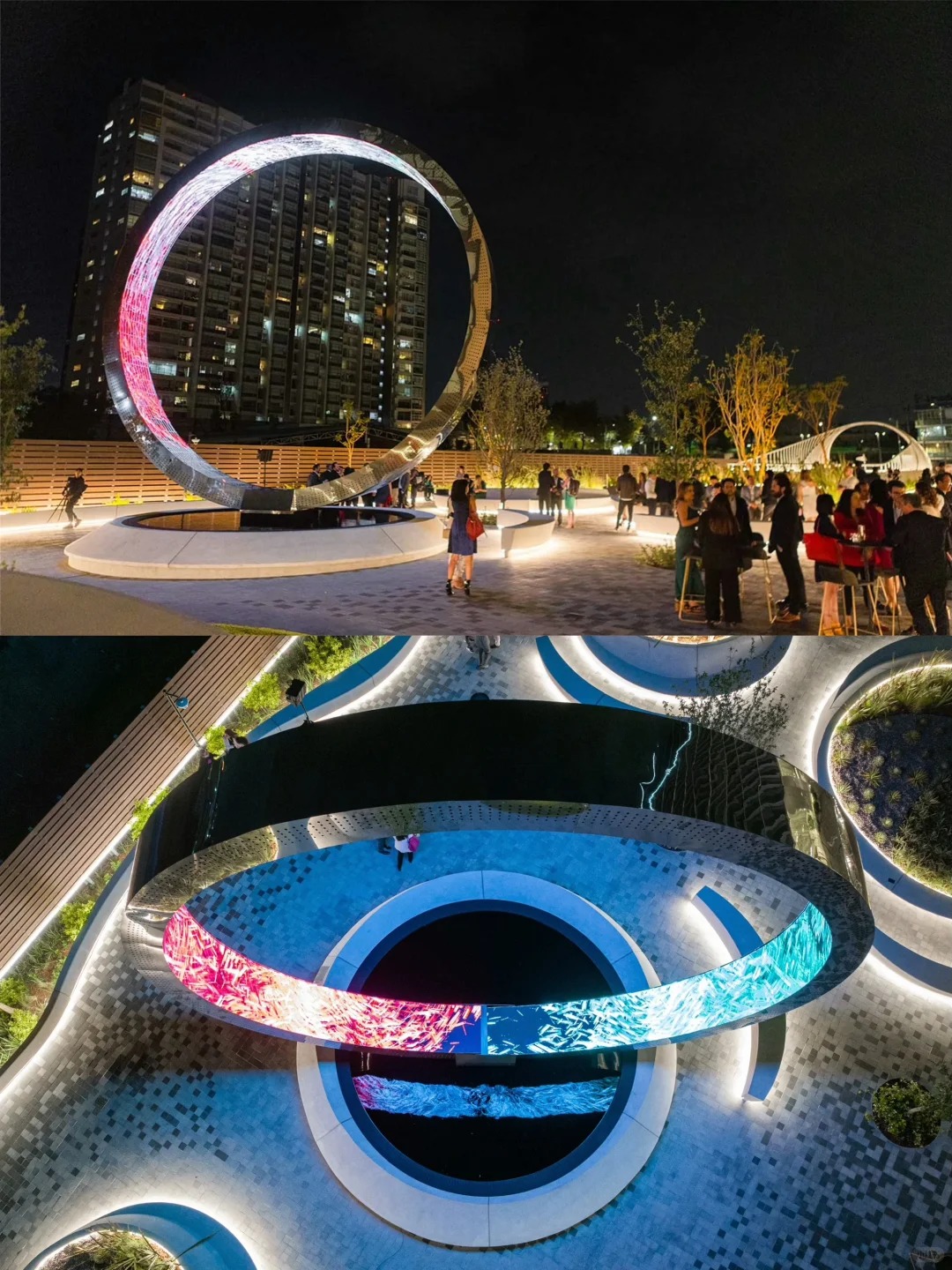 大型镜面不锈钢圆环 LED 显示屏雕塑(图1) 大型镜面不锈钢圆环 LED 显示屏雕塑(图1)