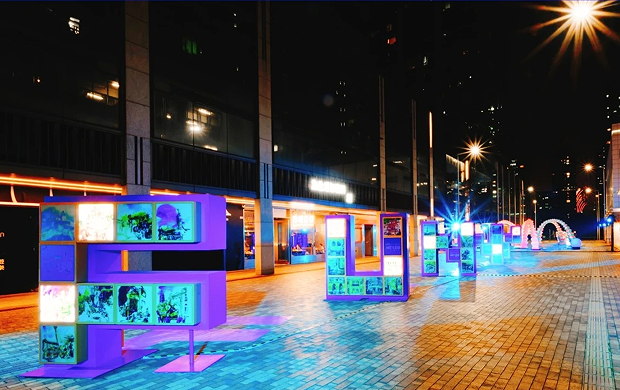 文旅景区户外夜游大型灯光美陈艺术装置(图4) 文旅景区户外夜游大型灯光美陈艺术装置(图4)