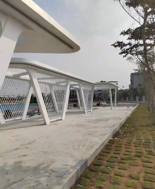 湛江星星廊架-现代异形钢结构景观廊架(图4) 湛江星星廊架-现代异形钢结构景观廊架(图4)